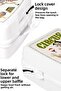 2-Tier Compartmented Children's Lunch Box with Fork and Spoon - Student School Lunch Container - White - 5
