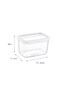 Set of 24 Scale Rectangular Storage Container White 1210 ml - 2