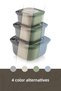 Set of 12 4X(600-1100-1800 ml) Special Storage Containers with Vip Lids Suitable for Microwave and Freeze Green - 7