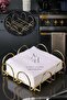 Luxury Stainless Gold Gold Bread Basket and Napkin Holder Set of 2 - 3
