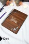 Istanbul Wooden Cover Notebook - Dotted Notebook - 60 Sheets (120 Pages) - A5 15X21 cm