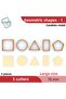 Geometric 1 - Large Size 75mm 5 Pieces Cookie and Play Dough Mold Set - 3