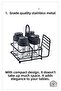 Perla Napkin Holder Spice Rack Organizer Metal Stand - Spice Jars Not Included - 3