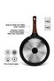 Frying Pan 20cm, Non-Stick Marble Coating Aluminum Fry Pan, Induction Bottom Bakelite Handle - 3
