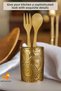 Countertop Spoon Holder Modern Countertop Spoon Holder Decorative Vertical Spoon Holder Antique Gold Color Model 12 - 4