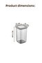 Square Food Storage Container with Foly Label Set of 3 Medium Size 3x (1.2 LITER) - 5