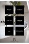 Sticker Labels, Waterproof Bottle Labels, Bathroom Labels, Set of 6, for Shampoo, Shower Gel, Conditioner, Etc.