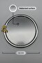 3-Piece Japanese Rose Round Silver Tea and Coffee Presentation Tray, Decorative Serving Tray 22cm - 6