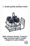 Pearl metal stand 4-piece double lid glass spice jar set with napkin holder - salt shaker pepper shaker napkin holder - 4
