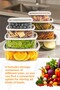 Set of 8 Airtight Storage Containers Grey 2X(250-500-750-1200 ml) - 2