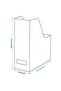 2 File Holders 10X25X30 cm Ikea Set of 2 Document Rack File Box Black Shelf Cardboard - 3