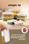 Set of 8 Airtight Storage Containers Grey 2X(250-500-750-1200 ml) - 5