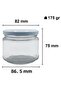 300 ml White Metal Can - Transparent Magnolia Glass, 48 Pieces - 2