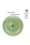 1-Piece Ceramic Plate Green Crackle 21cm - 3