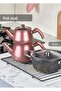 Nihale Stainless Steel Pot Teapot Coaster Heat Resistant Black 47X24 cm