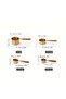 Set of 4 Large Size Stainless Steel Measuring Spoons with Wooden Handle Measuring Cup 60ml 80ml 125ml 250ml - 2
