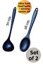 Set of 2 Ultra-Hard Silicone Serving Spoons and Soup Ladle - High Temperature Resistant, Fireproof Non-Stick