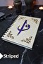 Elif Vav Themed Notebook with Wooden Cover - Lined Notebook - Agenda - School Notebook (A5 - 120 Pages)
