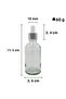 50 ml Transparent Dropper Serum - Leak Proof Silver Dropper Glass Bottle 30 Pieces - 2