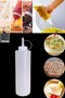 Chef Prep Bottle (4 Pieces) Salad Dressing with Lid Olive Oil Ketchup Mayonnaise Squeeze Sauce Bottle 400 Ml - 2