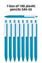 Plastic Ballpoint Pen 100Pcs Press-On Ballpoint Pen School Business Office Ball Pen - 3