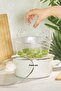 Pastel Enamel Frying Pot Cream 24 Cm - 2