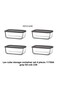 Feyzade Cube Storage Container Set 4Pcs 1170Cc (Cub-238)