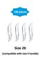 Pack of 100 Number 20 Wooden Sculpture Carving Art Replacement Blade. Plug-In Type (Compatible with Sapa Number 4)