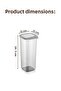 6-Piece 1.75 Liter Peggy Square Food Storage Container with Colorful Labels Anthracite - 8