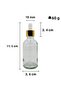 50 ml Serum Bottle - Transparent Glass, Dropper, Leakproof Gold Metal Cap, 30 Pieces - 2