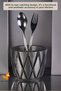 Countertop Spoon Holder Modern Countertop Spoon Holder Decorative Vertical Spoon Holder Antique Silver Color Model 18 - 5