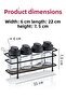 Metal Spice Rack Stand with Wooden Base - Spice Rack Organizer - 4
