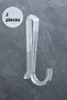 2 Pcs Clear Plastic Hanging Metal Bathroom Kitchen Shelves