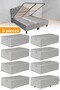 8 Pieces - Gray Large Size Bed Base and Sofa Bed Type Storage Bag 65 X 45 X 22 Cm - 3
