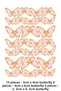 Pink Butterflies in Gold Color A4 Edible Ornament Pastry Cookie Sugar Dough Paper Print