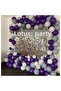 50 Pieces - Balloon Chain Set ( Purple - Gray - White Balloon )