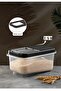 7.5 Lt Multibox Pulses and Food Storage Container - Anthracite Flour Container with Sliding Lid