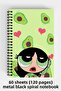 Powerpuff Girls Buttercup Designed A5 Spiral Hard Cover Notebook 120 Sheets