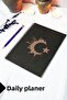 A5 Turkish Flag Themed Black Kraft Cover Notebook - Daily Planner - 45 Sheets (90 Sheets)