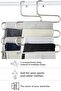 6 Pcs - 5 Compartments Metal Trouser Hangers - Clothes Scarf Scarf Clothing Hanger Organizer - 3