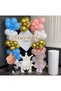 100 Pieces Gender Reveal Party Balloon Chain Set ( Blue - Pink - White - Chrome Gold )