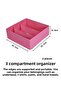 2-Piece Pink 3-Compartment Children's Room Closet Drawer Socks Organizer Honeycomb Accordion Organizer - 3