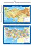 Map of Turkey 70X50 cm Rope Hanging Double Sided Political and Physical School-Office Map
