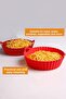 2Pcs Red Silicone Airfryer Cooking Bowl - Compatible with All Airfryers - 3