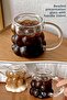 2 Pack Beaded Glass with Handle, Heat Resistant Borosilicate Glass Presentation Glass, Grape Shape Glass 300 ML - 3