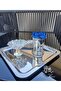 Presentation Tray 21*21/ Turkish Delight Cup/ Rose Bucket/ Velvet Rose Set -(WORD, ENGAGEMENT, DESIGN, COFFEE PRESENTATION)