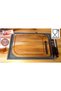 Oak wood - natural wood - Luxury - with spice container - Steak - cutting - presentation - meat - bread - chopping board