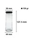 105 ml Metal Black Lid 105 Cc Clear Tall Glass Jar (6 Pieces) - 2