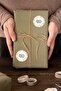 Gold Detailed Good Holiday Label 4 cm 42 Pieces Water Resistant Sticker - 2