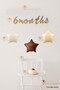 6 Months Half Age Celebration Set - Retro Half Age Set - Brown Star - Kraft 6 Months Text - 2